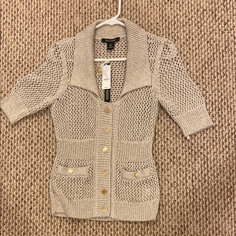 White House Black Market  Women's Beige Sweater